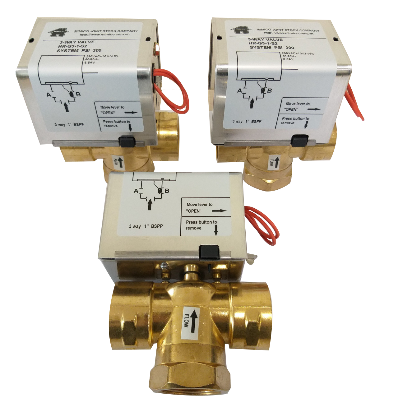 Van 3 ngả chạy điện