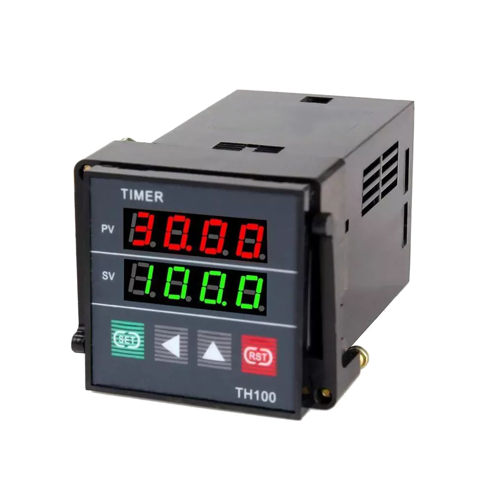 TH100 Mini LED hiển thị kỹ thuật số có thể tùy chỉnh Rơ le hẹn giờ đếm ngược 85 ~ 265VAC